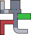 Map of the bottom floor.